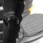 clip locks leg in the upright position